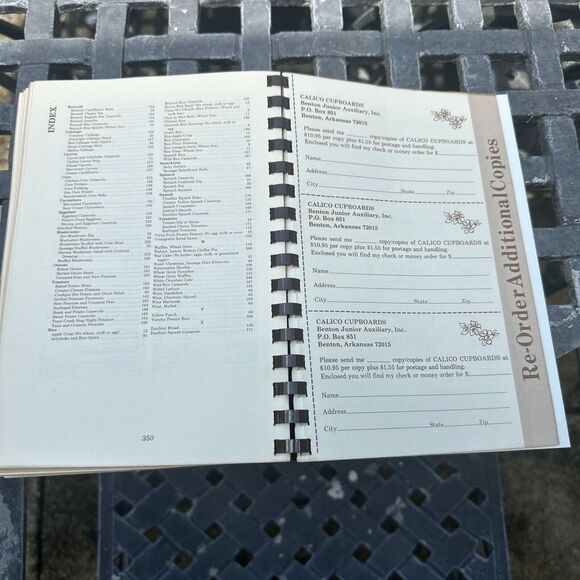 VTG Calico Cupboards Cookbook Benton Arkansas Junior Auxiliary 1980 80s EUC - Picture 6 of 6